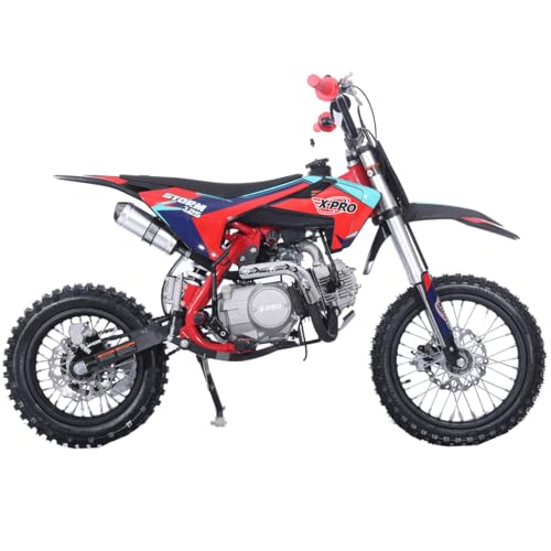 125cc Kids Dirt Bike with 4-Speed Semi-Automatic Transmission, 14"/12" Tires Q4204