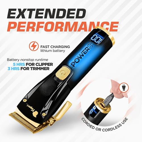 Professional Hair Clippers for Men, Cordless Trimmer Set with Precise Cutting U595966