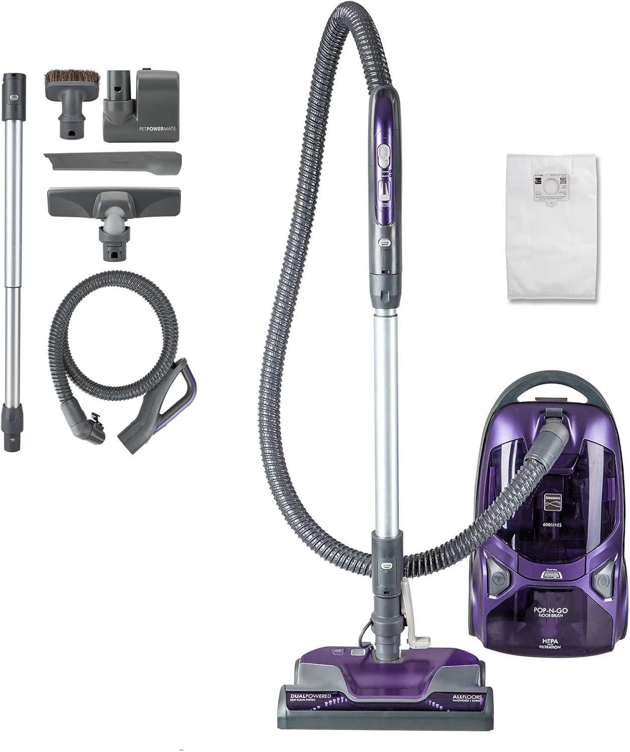Crossover Bagged HEPA Canister Vacuum Cleaner with Pet PowerMate B541