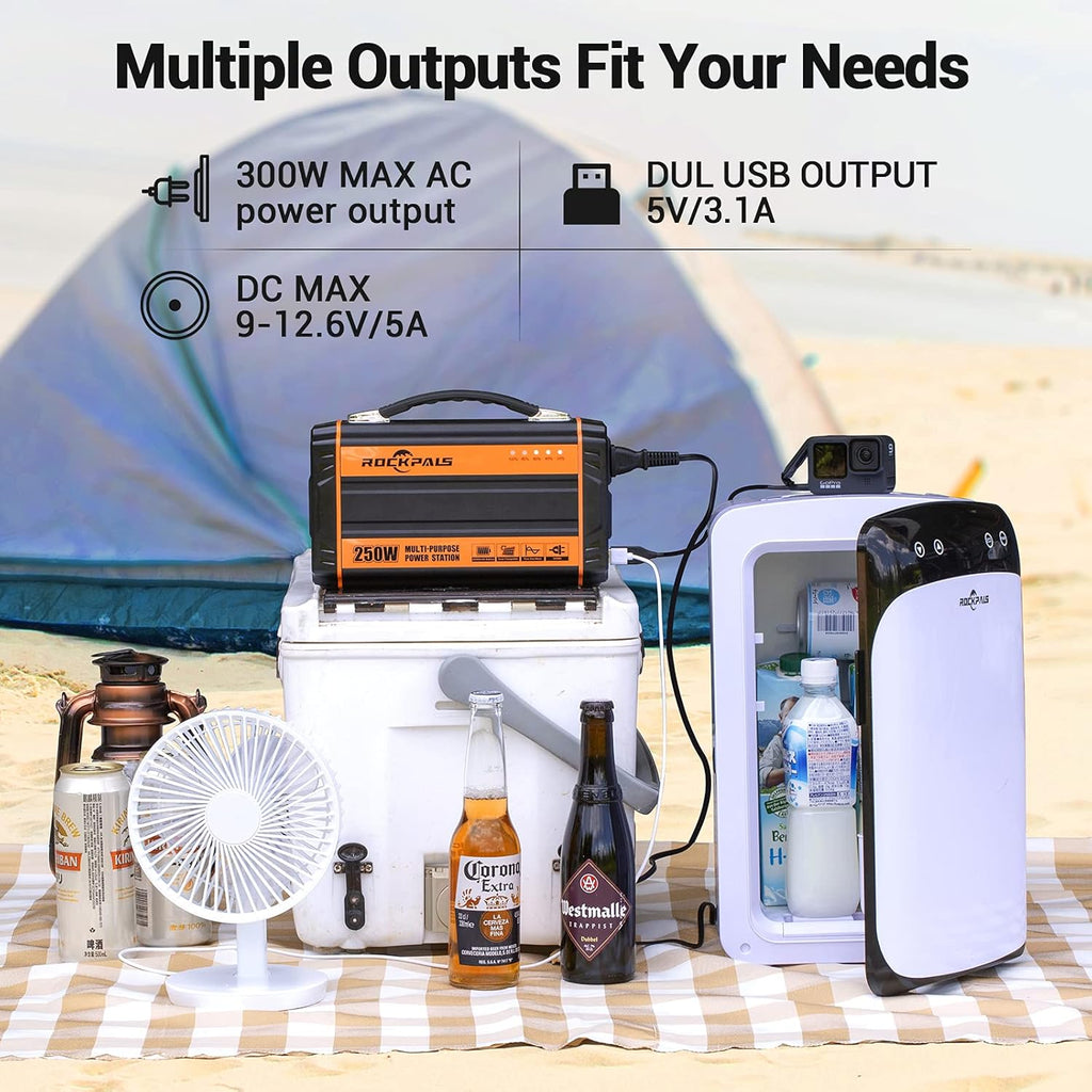 Portable Generator 250W Lithium Battery with 110V AC Outlet for Camping K745