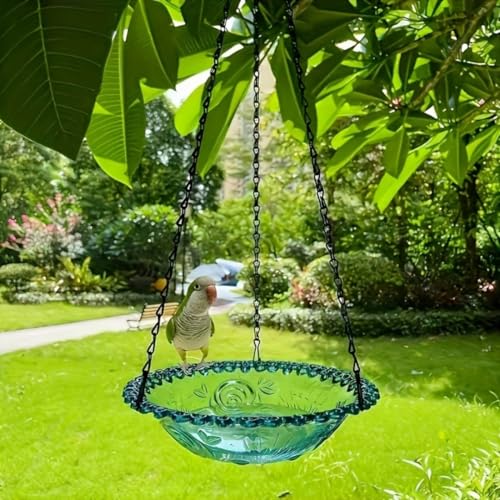 Hanging Bird Bath Bowl Feeder Tray for Garden Patio B777