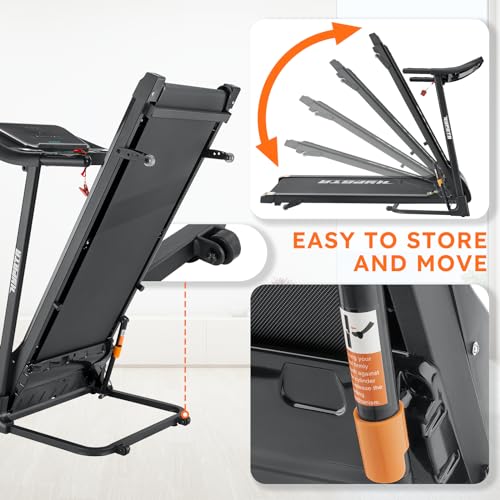 Folding Electric Treadmill with Incline for Home Running and Walking Y5096
