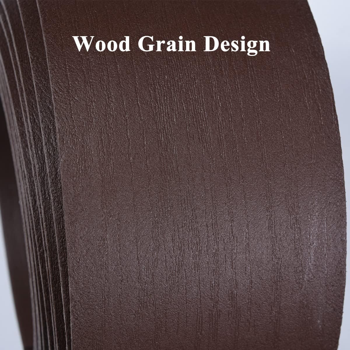 Landscape Edging Coil 40 ft, 5 in Height, with Stakes, Wood Grain, Brown V563