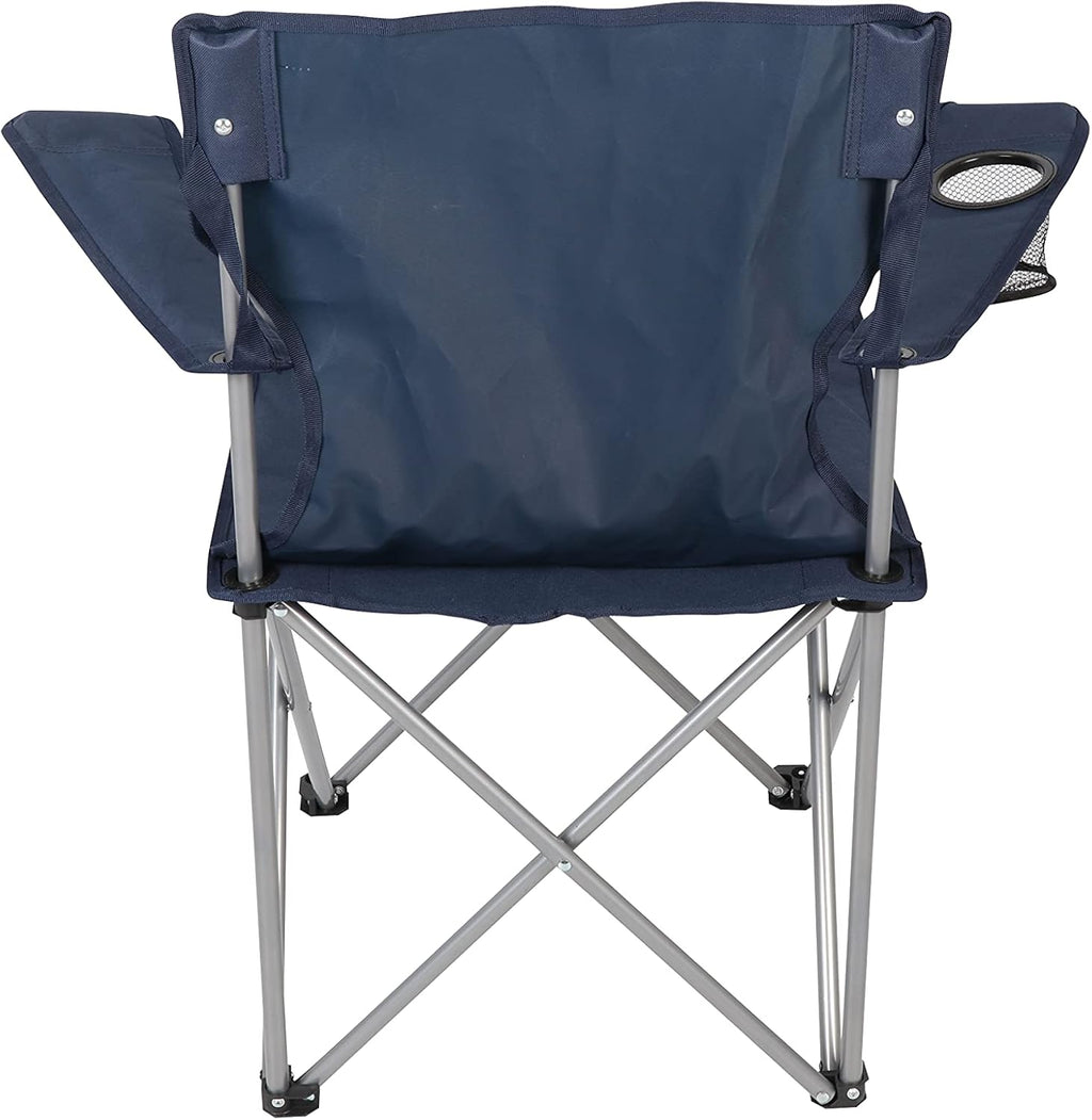 Quad Folding Camp Chair with Cup Holder, Blue Q475924