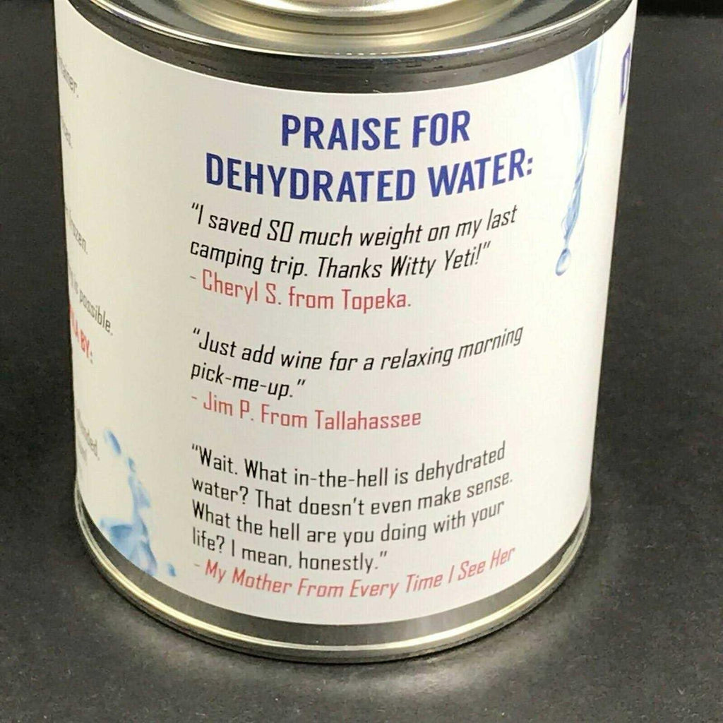 Dehydrated Water 16oz Can for Camping & Survival X377