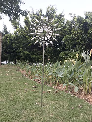 Stainless Steel Kinetic Wind Spinner Garden Stake Q460