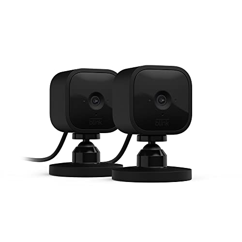Compact indoor plug-in smart security camera, 1080p HD, night vision, motion detection, two-way audio, 2 cameras K8145