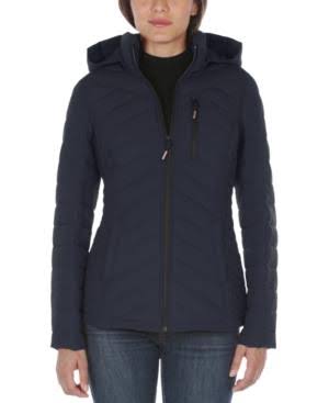 Hooded Stretch Packable Puffer Coat P83907