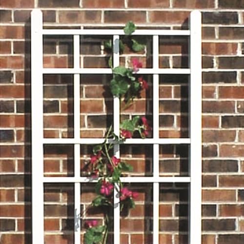 Outdoor Garden Patio Trellis with Ground Anchors, White B2688