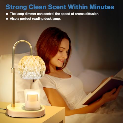 Candle Warmer Lamp, Adjustable Height Dimmable with Timer D47348