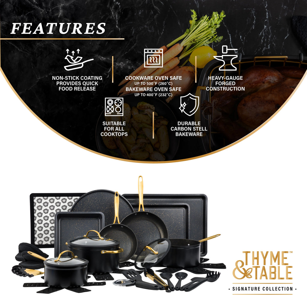 32-Piece Non-Stick Cookware & Bakeware Set, Black N76891