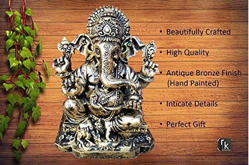 Ganesh Statue Multicolor Antique Finish B98391