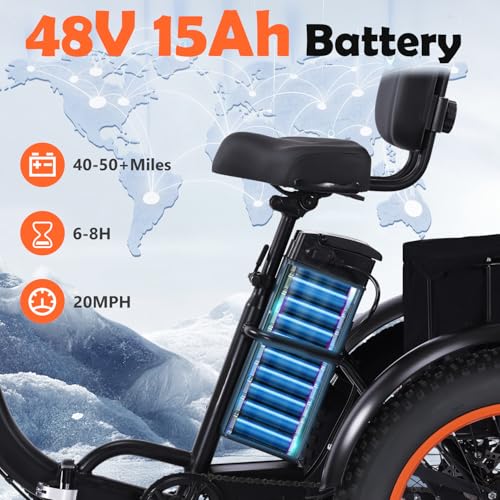 Adult Electric Tricycle 3 Wheel Bike Q8526