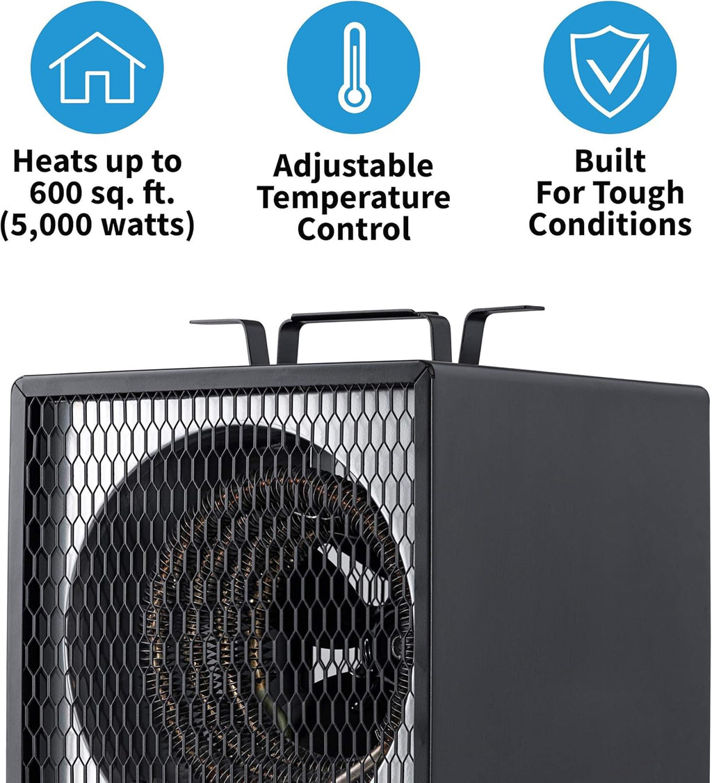 Portable Electric Garage Heater, 5600W, Heats up to 800 sq. ft. O9018