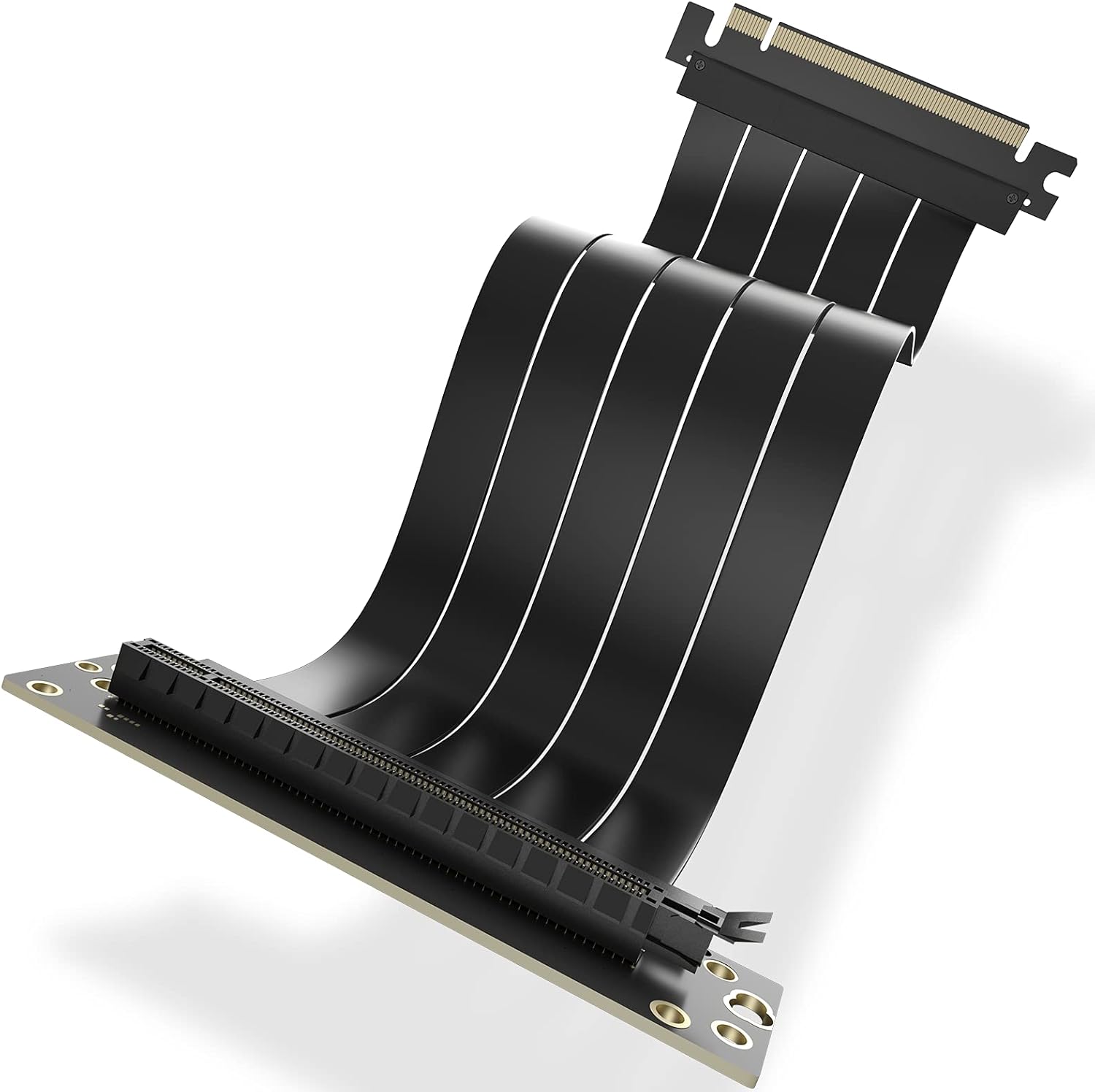 PCIE 4.0 16x Shielded Riser Cable for GPU Extension Card, Right Connector 20cm W3262