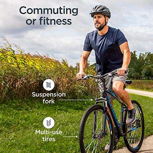 Adult Hybrid Bike, 700c Wheels, Lightweight Aluminum Frame F48697