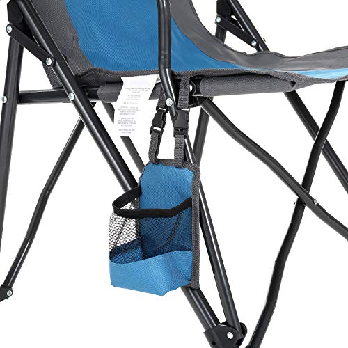 Heavy-Duty Folding Camping Quad Chair with Carrying Bag and Cup Holder F9543