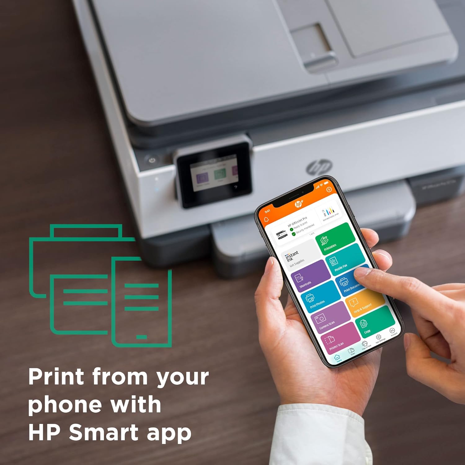 Wireless All-in-One Inkjet Printer with Auto 2-Sided Printing, Copy, Scan & Fax L17645