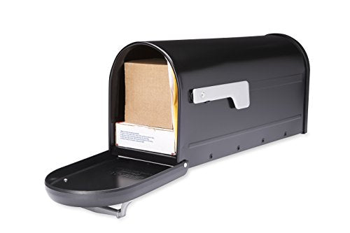 Aluminum Post-Mount Mailbox, Black E9218
