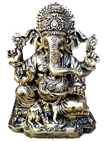 6.25" Lord Ganesh Statue/Ganesha Statue in Multicolor Antique Finish