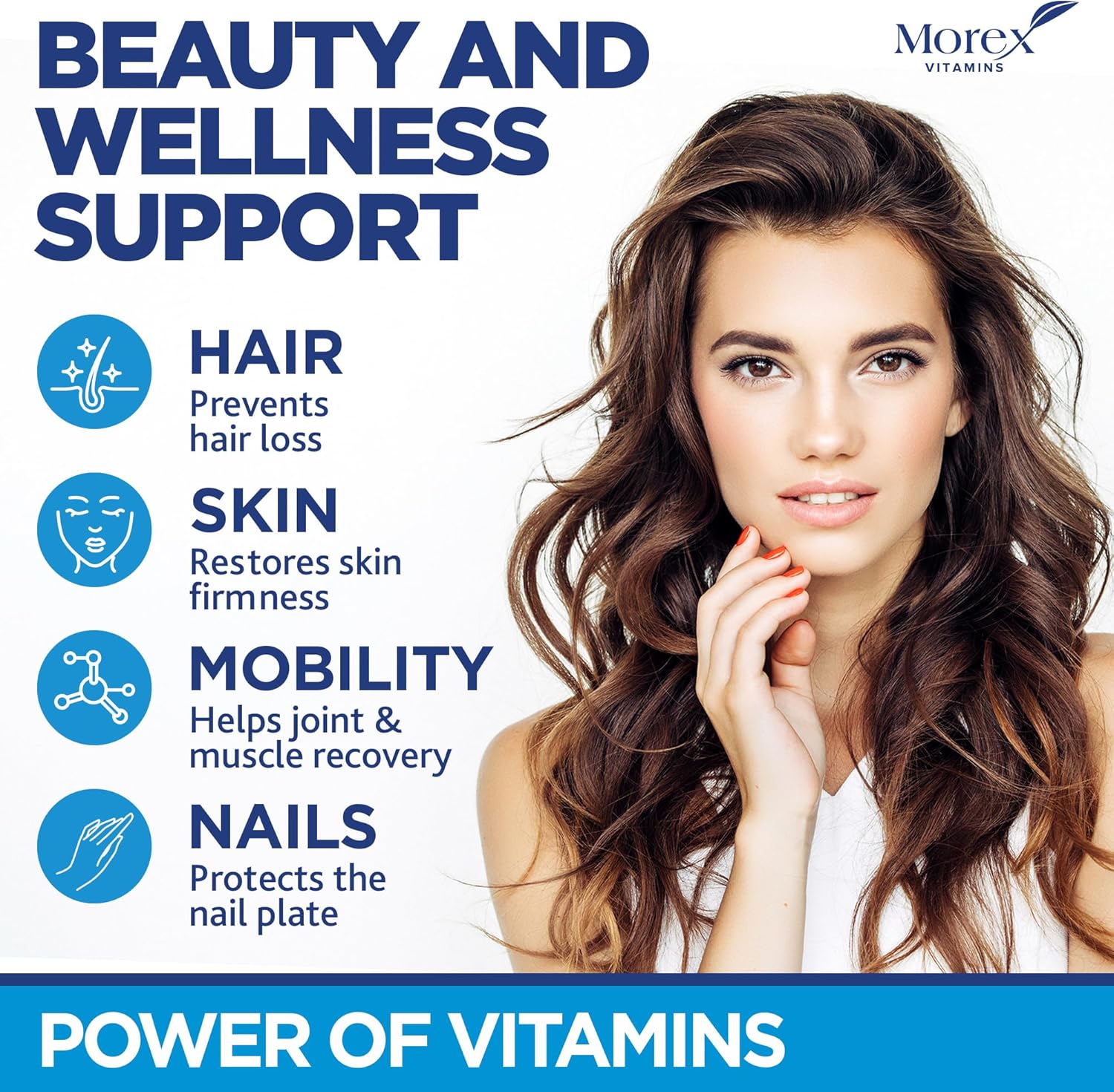 Hair Vitamins Gummies with Biotin, Collagen and Keratin for Hair, Skin and Nails E394233