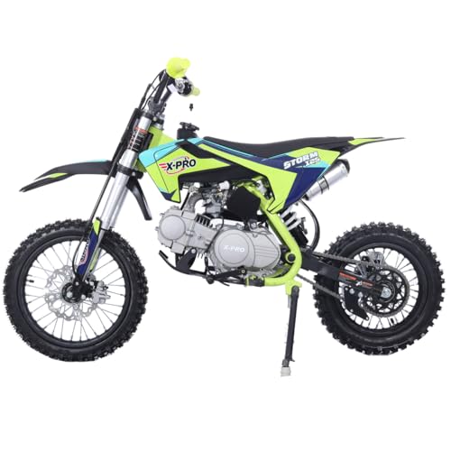 125cc Kids Dirt Bike with 4-Speed Semi-Automatic Transmission, 14"/12" Tires Q4204