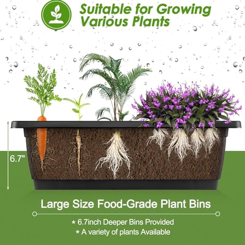Vertical Raised Garden Bed, 5 Tiers Planter Box with Drainage System A10981