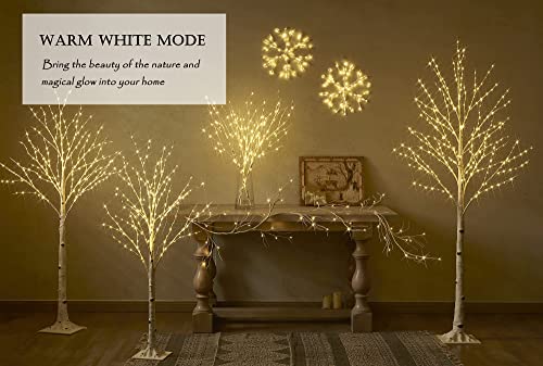 Lighted Birch Twig Tree with 200 LED Lights, 4FT, Indoor Outdoor Holiday Decor A105339
