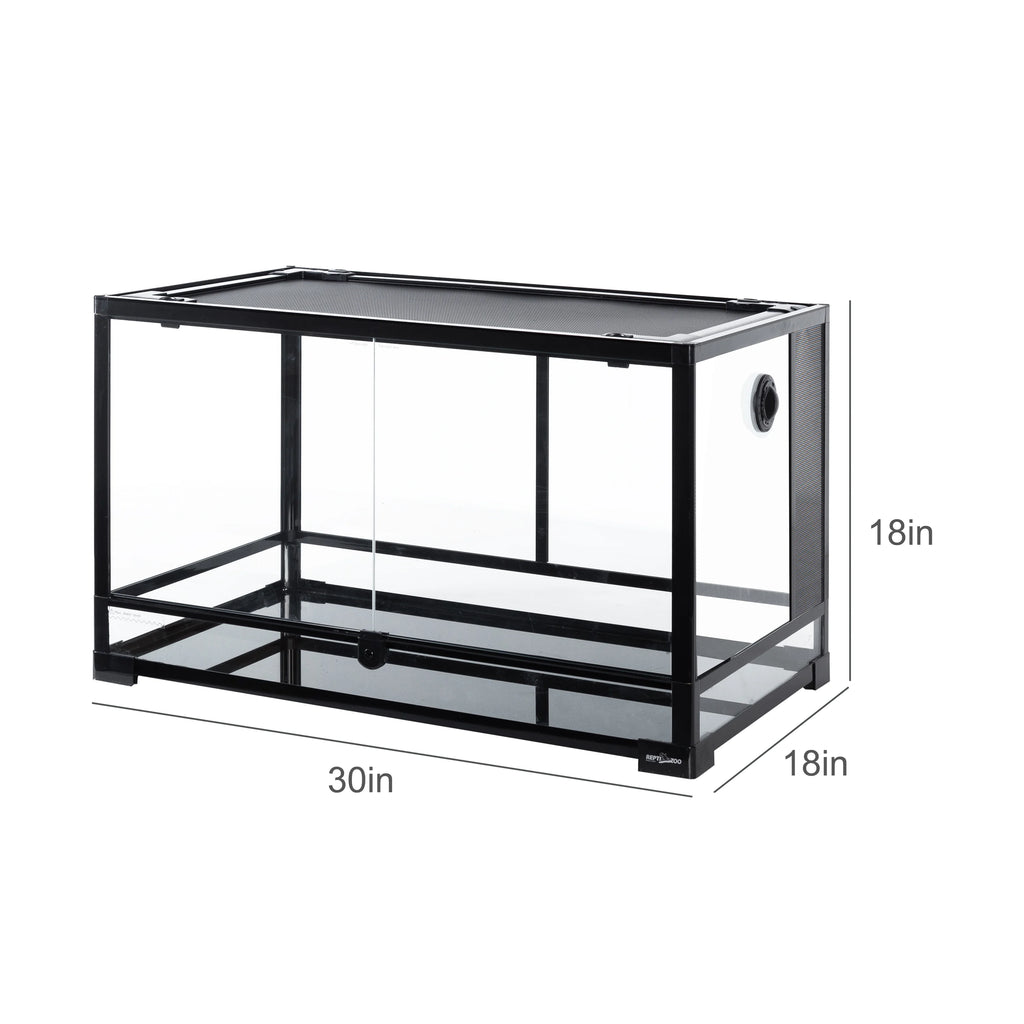 Tempered Glass Front Opening Reptile Terrarium 40 Gallon A563