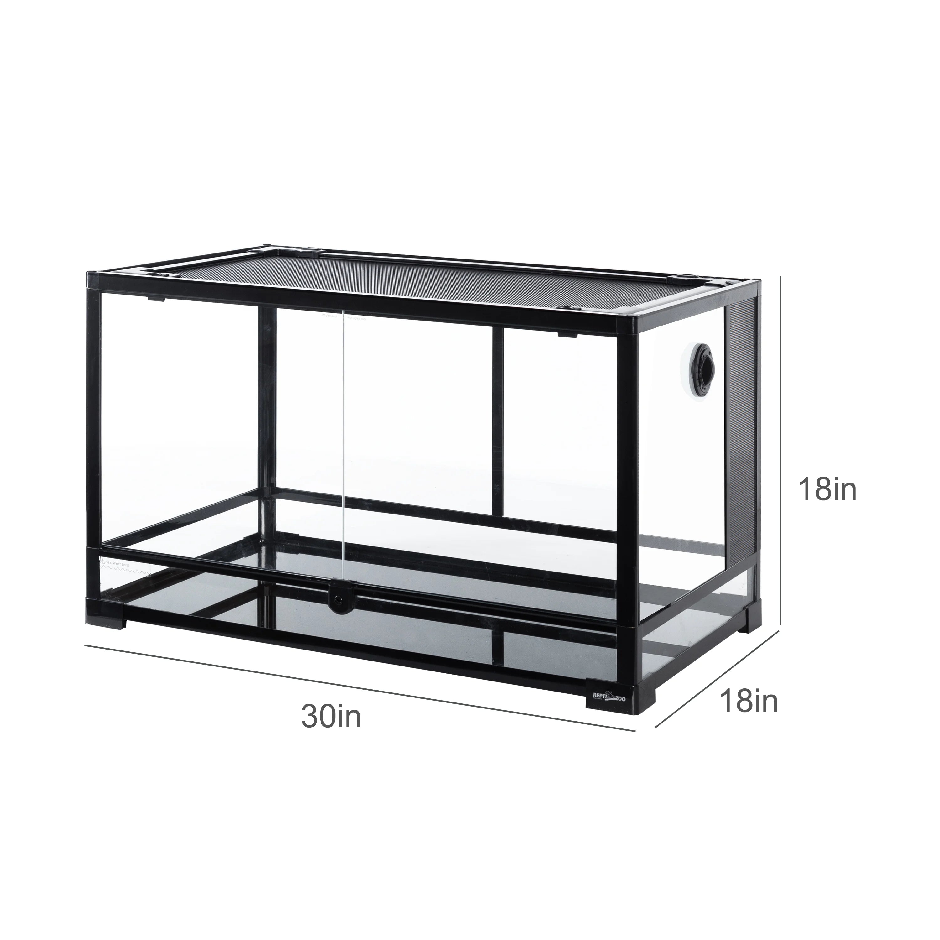 Tempered Glass Front Opening Reptile Terrarium 40 Gallon A563