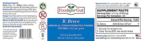 Bifidobacterium Breve Probiotic Powder 300 Billion CFU, 30 Grams L5930