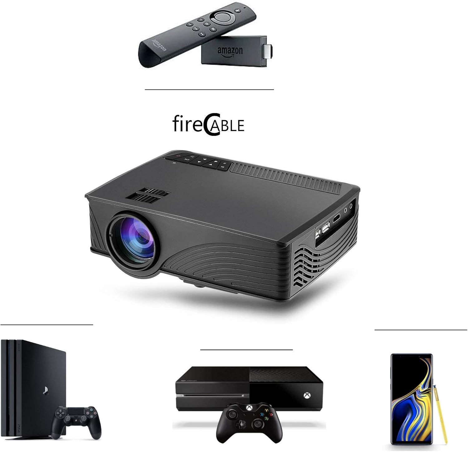 2K Projector for Streaming Sticks and Gaming Consoles X445096