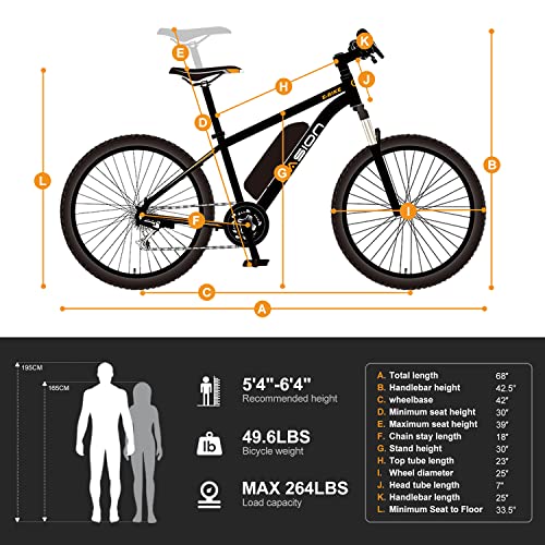 Electric Bike for Adults with 500W Motor, 40 Miles Range, 7-Speed G9578