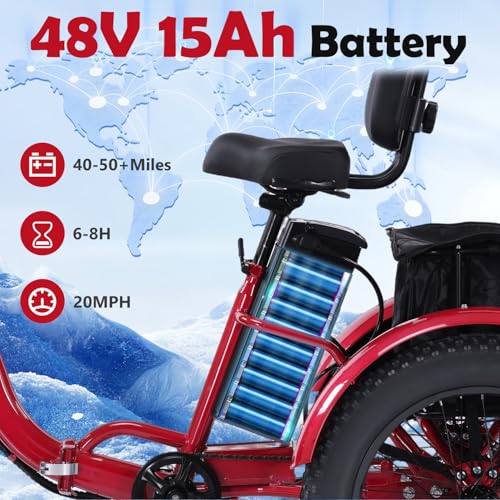 Adult Electric Tricycle 3 Wheel Bike Q8526