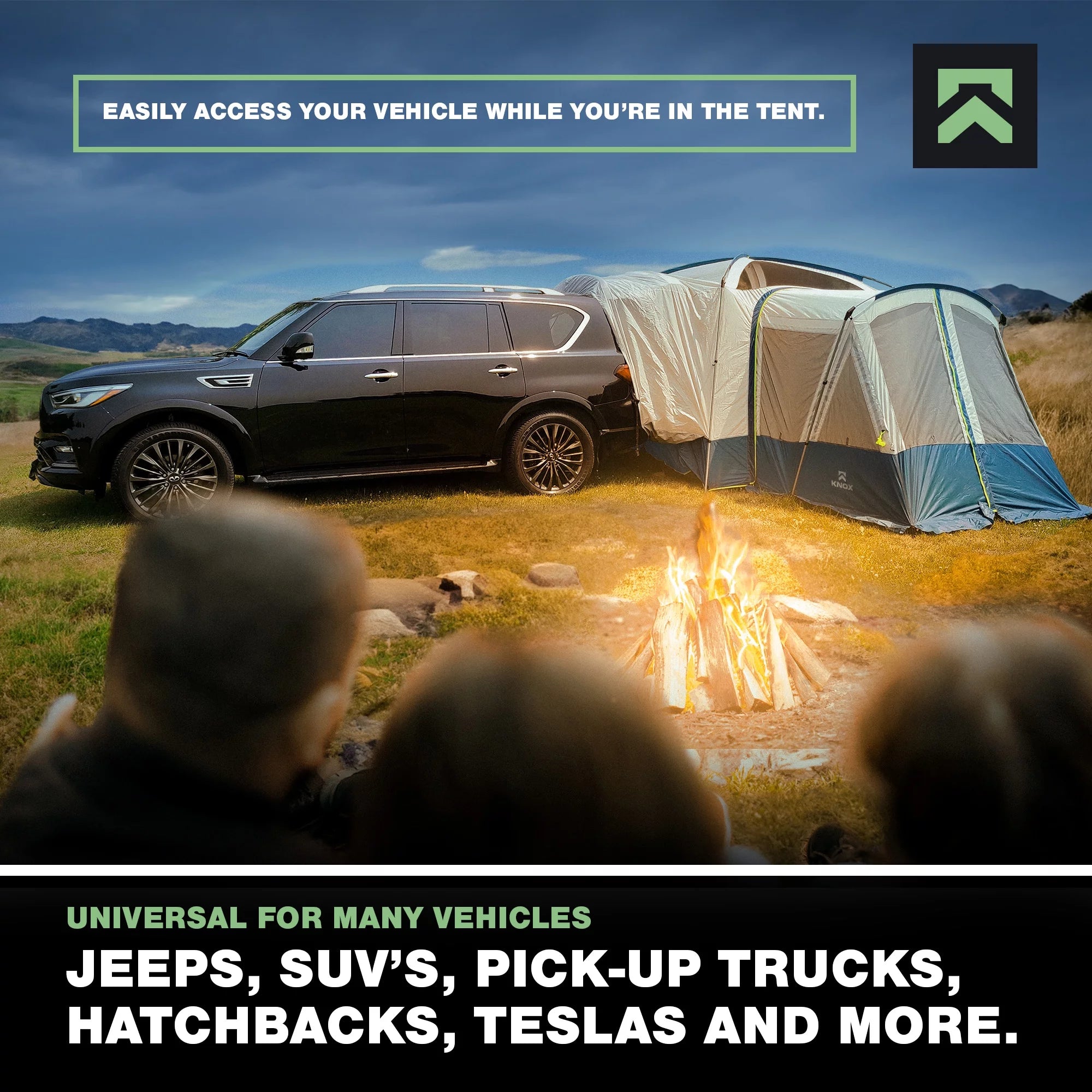 10-Person SUV Tent for Camping with 2 Screen Rooms H736976
