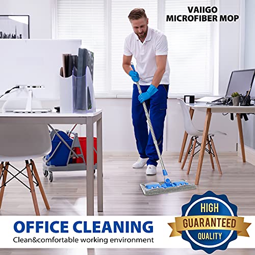 Microfiber Hardwood Floor Mop with 5 Reusable Washable Pads Y129918