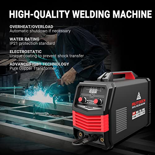 200A MIG Welding Machine, 4 in 1 Flux/Gas/Gasless/Lift/ARC/TIG, 110V/220V Dual Voltage O550539