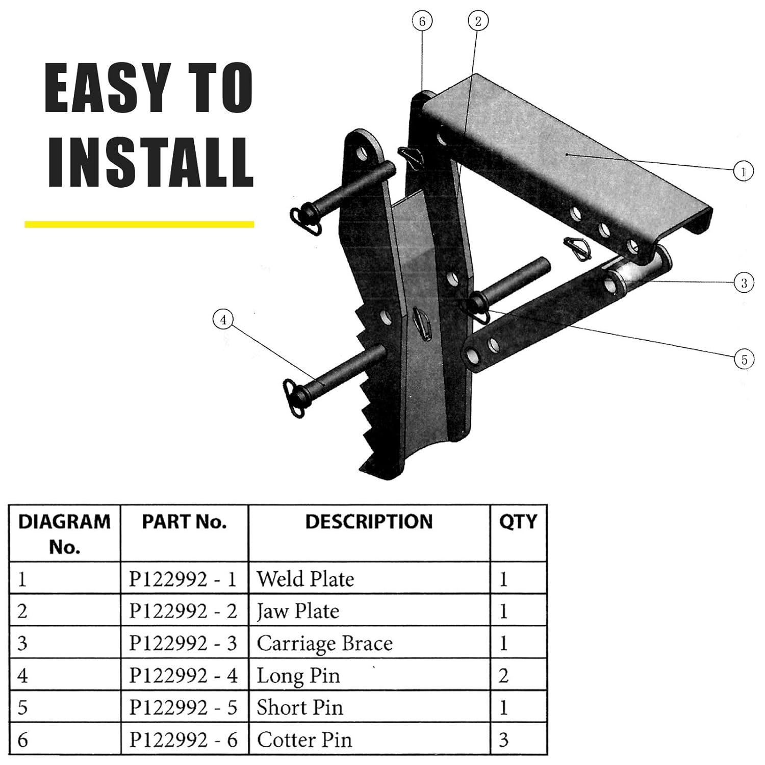 24 Backhoe Thumb, 1/2 Steel Thickness Weld On Excavator Attachment Q18632