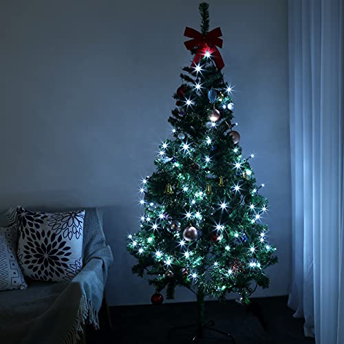25ft 50 Count Cool White LED Christmas Lights Outdoor Waterproof String F5427