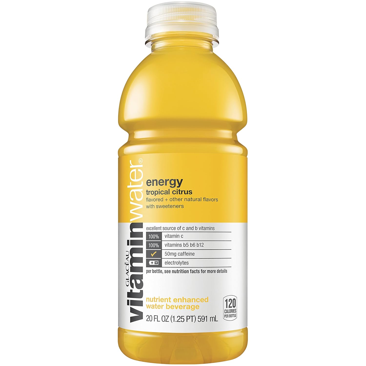 Tropical Citrus Electrolyte Enhanced Water, 20 fl oz, 24 Pack A439