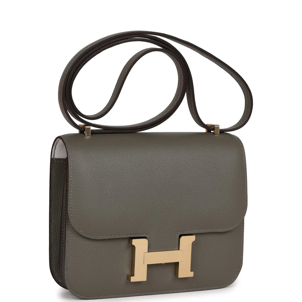 Constance 18 Gris Meyer Verso Evercolor Leather Bag B945