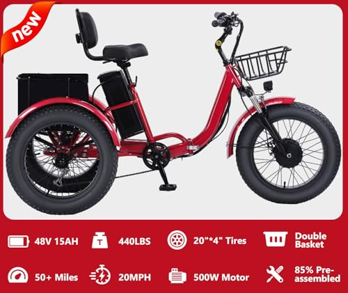 Adult Electric Tricycle 3 Wheel Bike Q8526