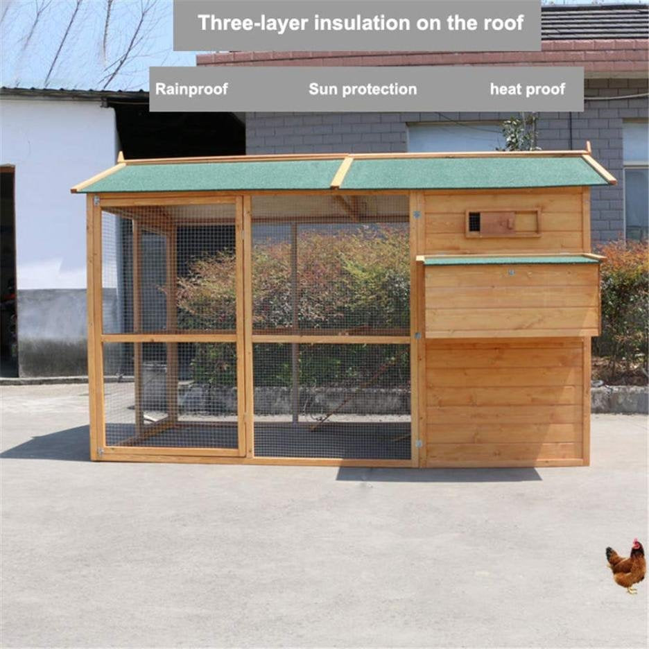 Green waterproof cedar chicken coop B92877