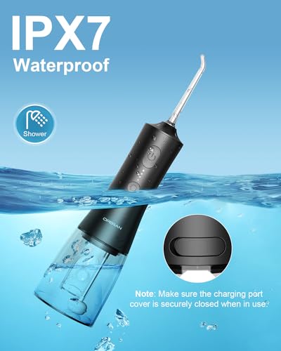 Cordless Water Flosser 300ml Rechargeable Oral Irrigator with 4 Modes and 4 Jet Tips D7941