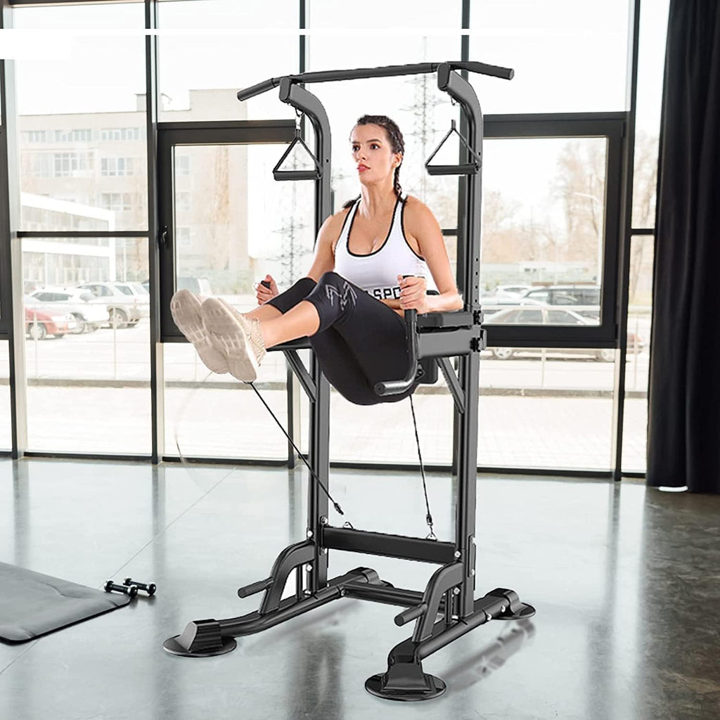 Adjustable Height Pull Up Bar Stand with Dip Station H497
