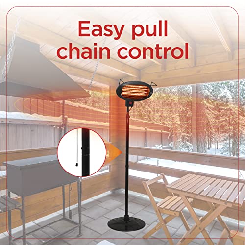 Patio Floor Electric Heater with 3 Heat Settings D668598