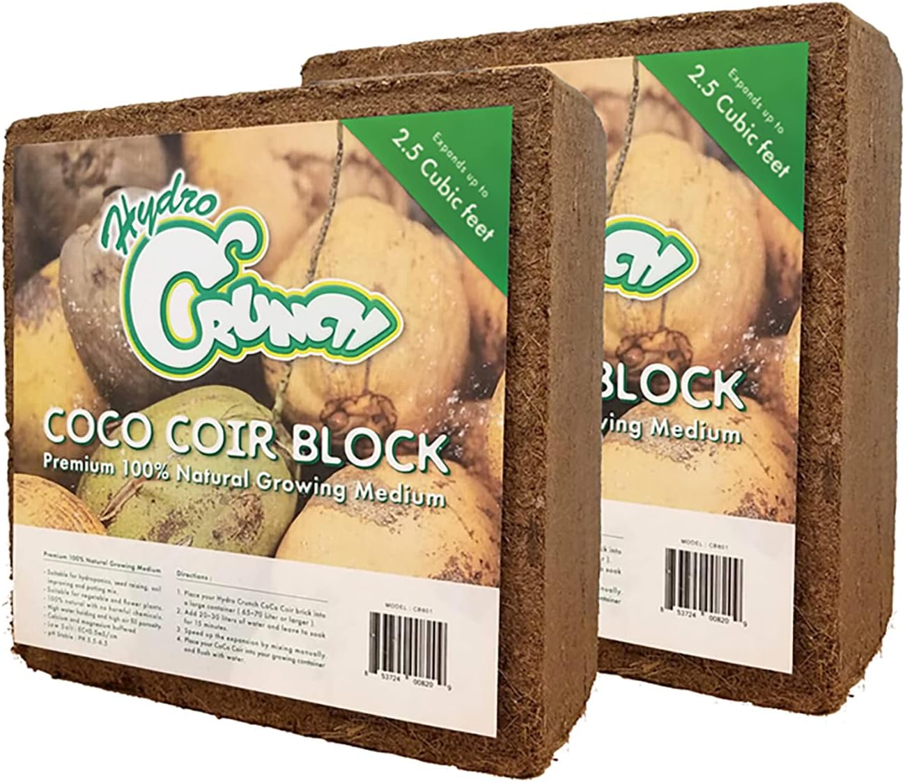 Coco Coir Block 2.5 Cubic Ft (2-Pack) D81369