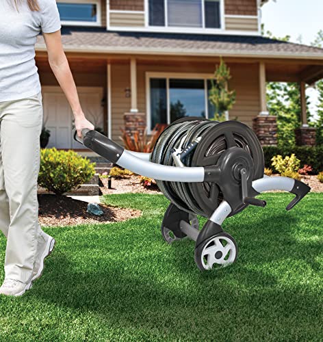 Reel Cart for Garden Hose, Heavy Duty Aluminum, 200 ft Capacity Y81227