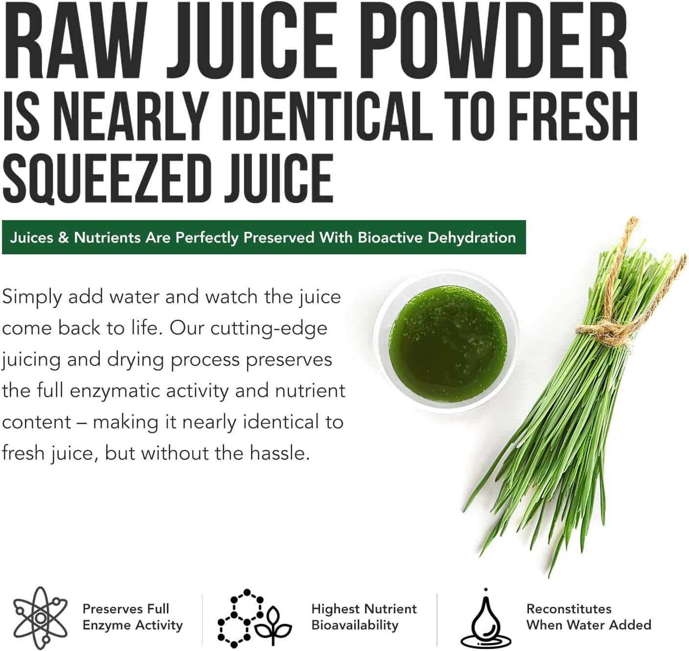 Organic Barley Grass Juice Powder, Cold-Pressed, Gluten Free, Vegan, 5.3 oz U961
