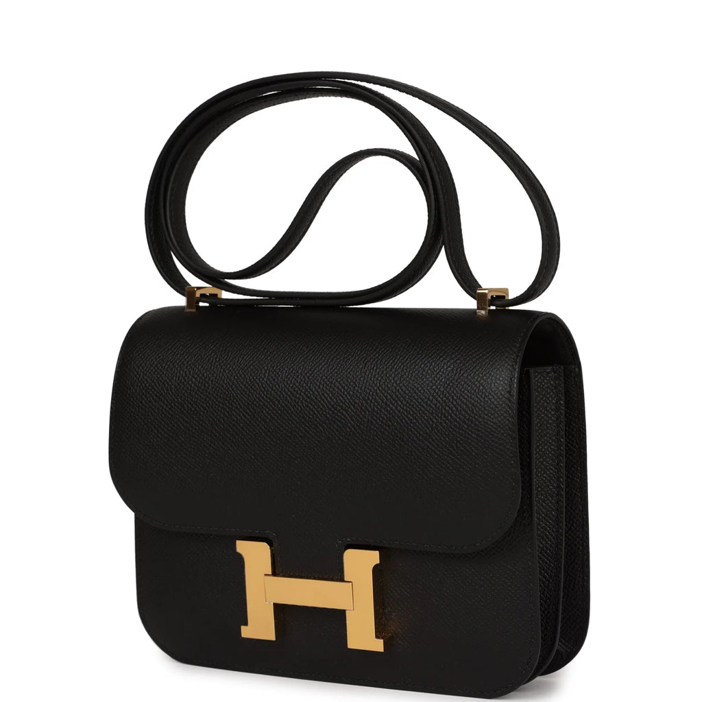Constance 18 Black Epsom Gold Hardware L773103